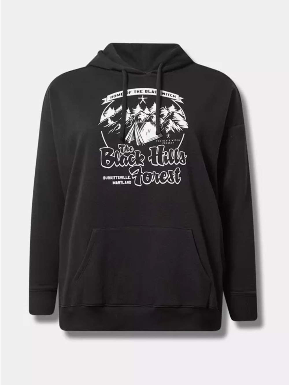 Torrid Blair Witch Project drop shoulder hoodie - 1, 1X, 14/16 - black